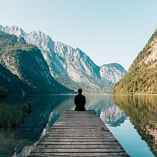 Lake Next To Mountains - Therapeutic Image