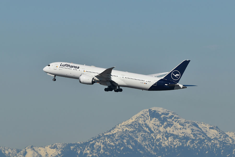 Ein Lutfhansa Flugzeug startet