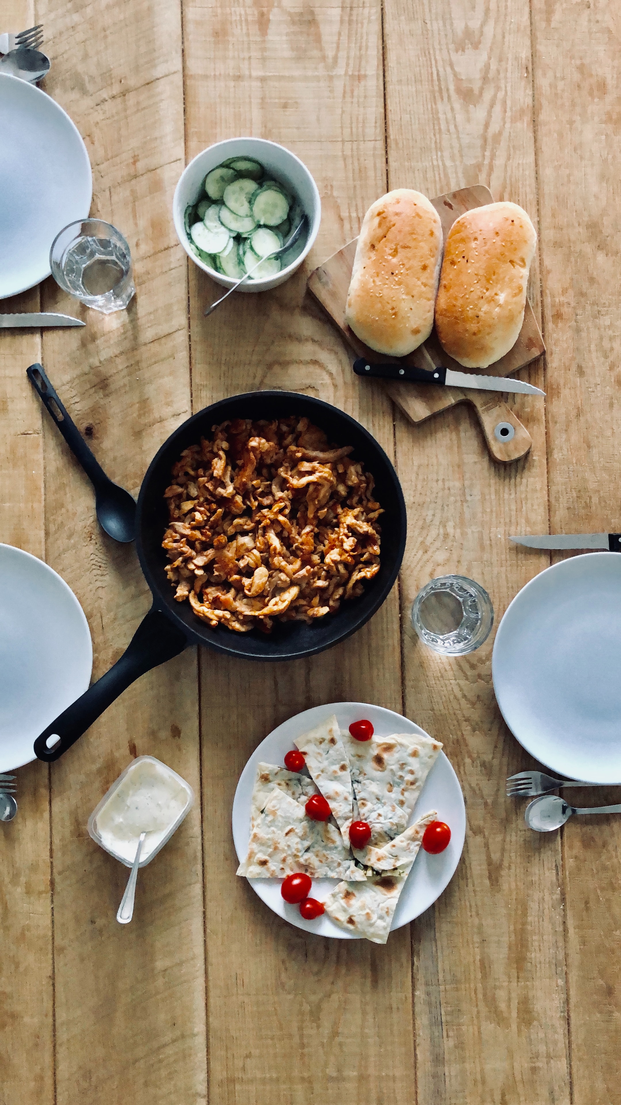 Arranged Food and Objects