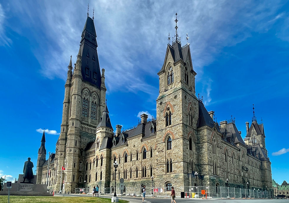 In Ottawa is veel neogotische architectuur te vinden. Dit is het House of Commons.