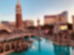 outdoor canal and plaza at the Venetian hotel in Las vegas