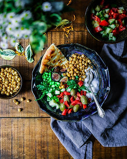 Healthy dish of yummy food