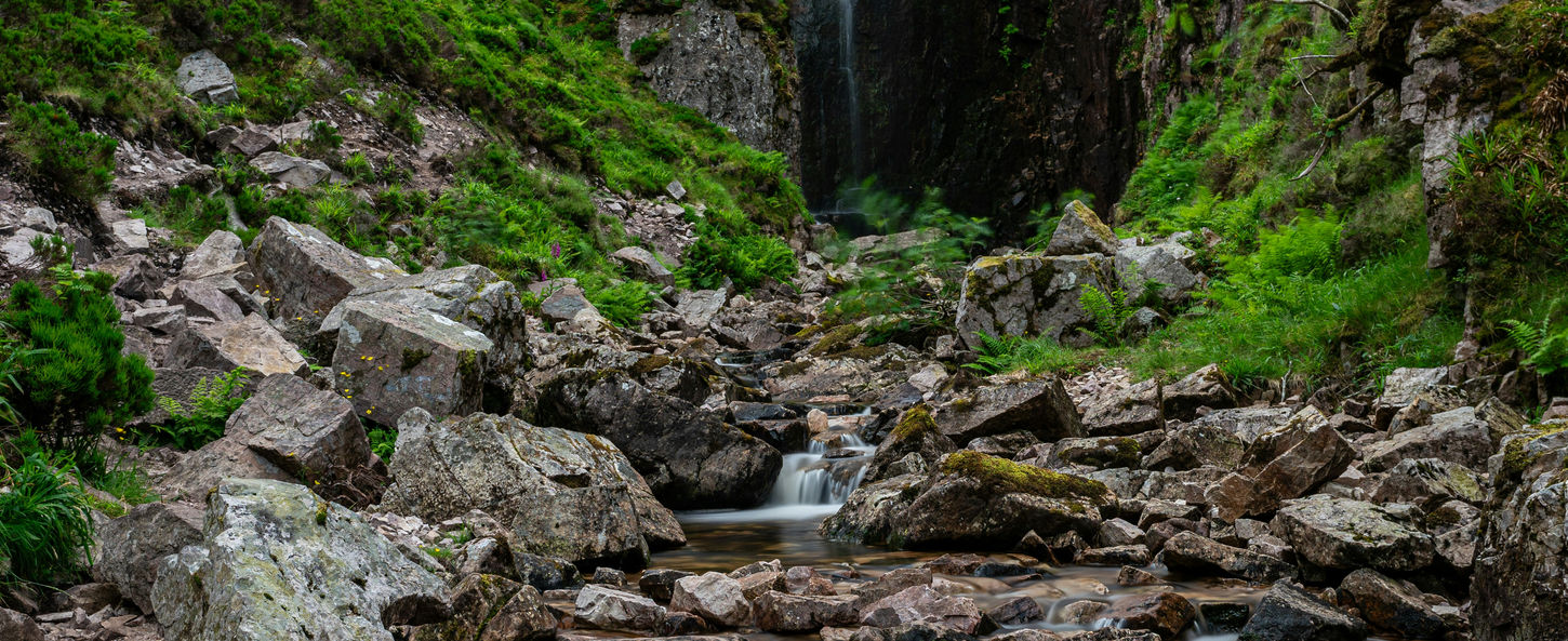 view from base of Aber falls