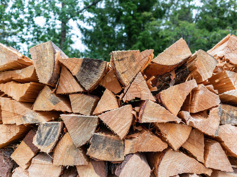 Stacked seasoned firewood available for pickup or delivery near Joplin and Neosho Missouri