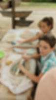 Kids during a pottery party event at school in Upper Hutt