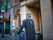 Frankenstein’s monster statue used as a metaphor for artificial intelligence accounting left unchecked.