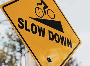 caution sign - slow down