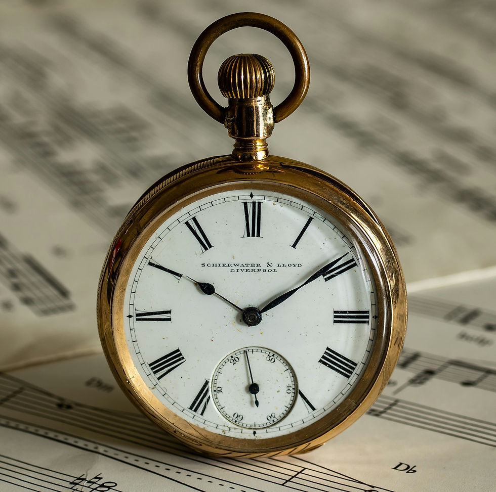 A gold pocket watch