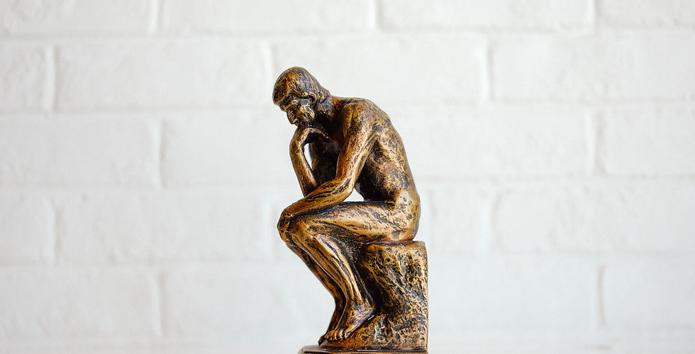 Photo of a thinking statue