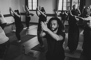 Group yoga class