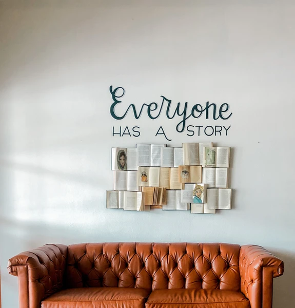 Image reading "everyone has a story."