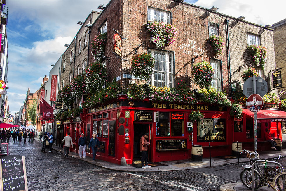 Colourful Street in Dublin, Ireland