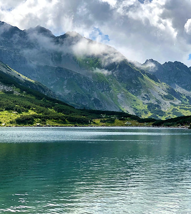 Beautiful Mountain scene by the lake