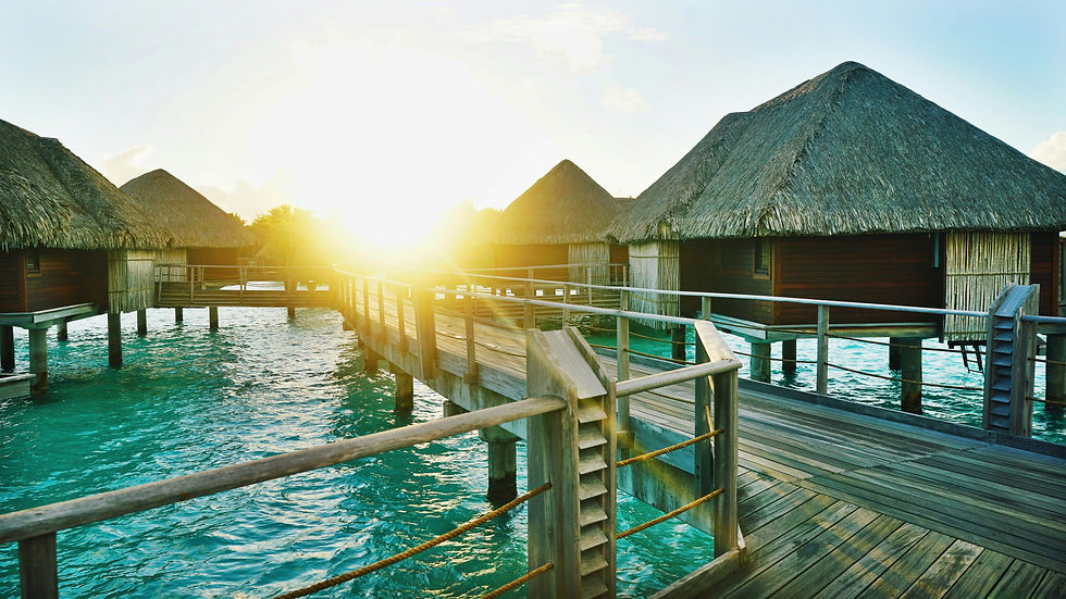 Bora Bora resort bungalows