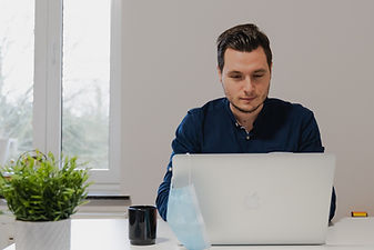 man working at a computer