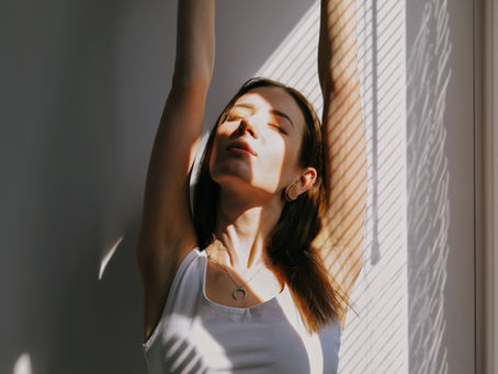 woman stretching