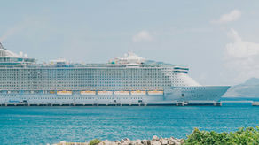 A cruise ship off the coast of Japan
