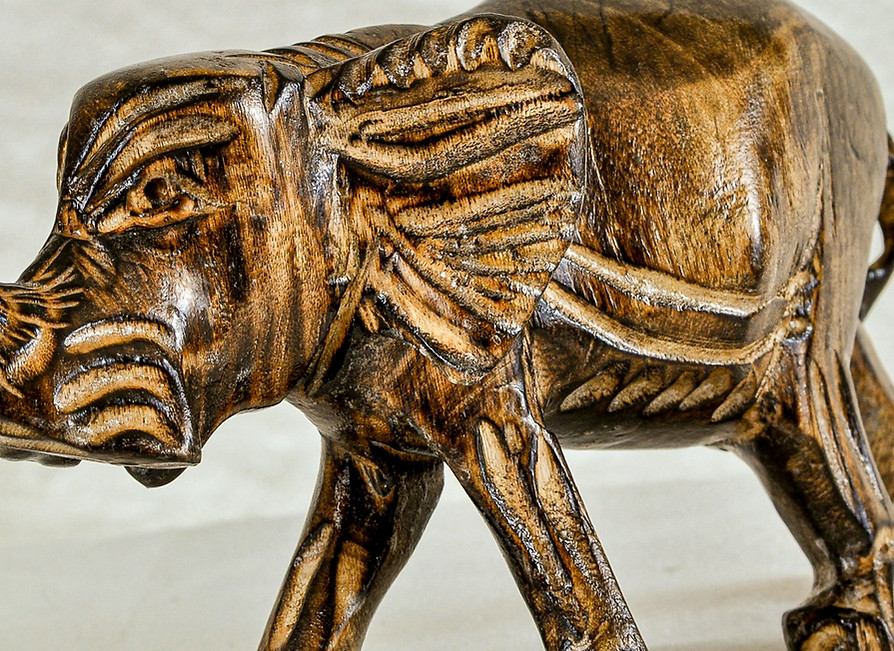 Wooden carved elephant