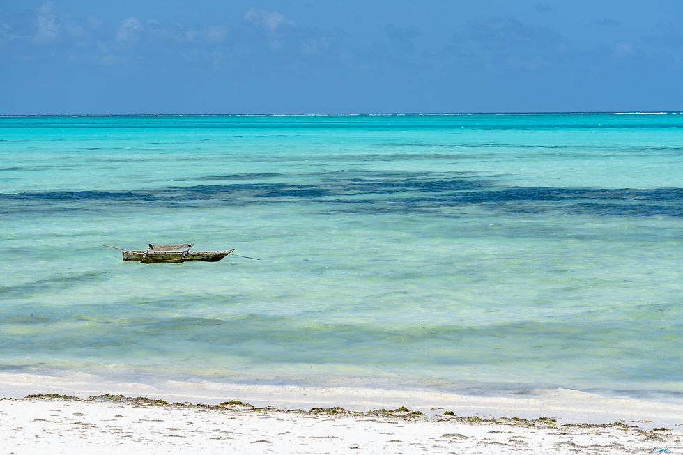 Traditional wooden boat on Zanzibar’s waters, connecting the island’s ocean, culture and timeless way of life