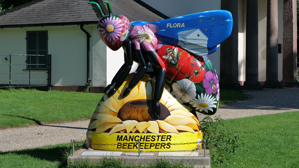 A picture of the Bee Statue at Heaton Park, Manchester