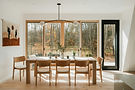 Open Dining Room with Long Table