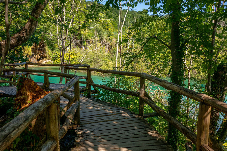 Wooden path at Plitvice Lakes