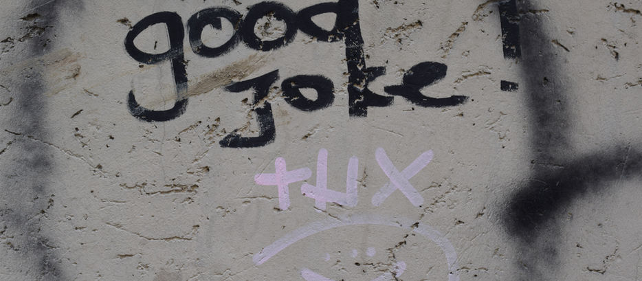 aufschrift: good joke