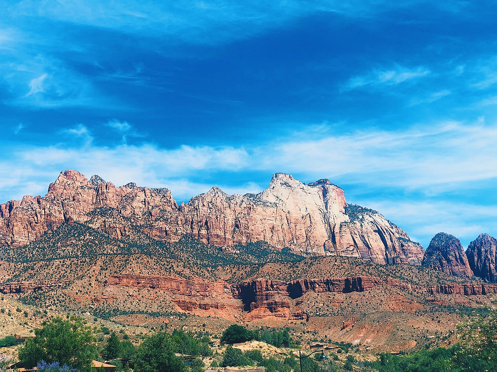 red and white rock cliffs