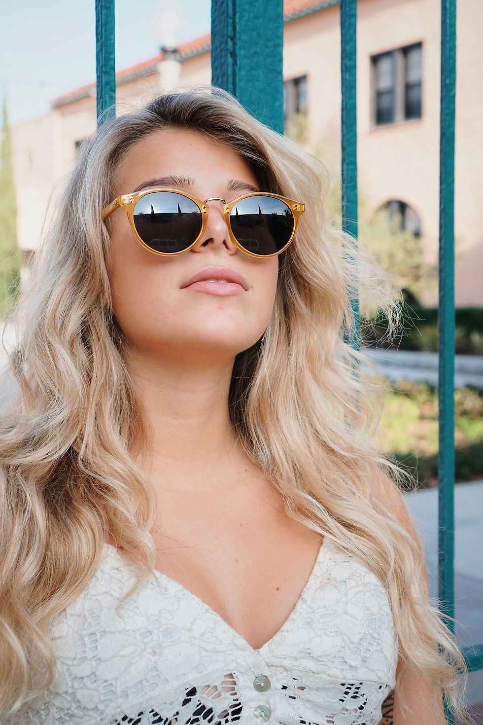 Lady wearing Sunglasses