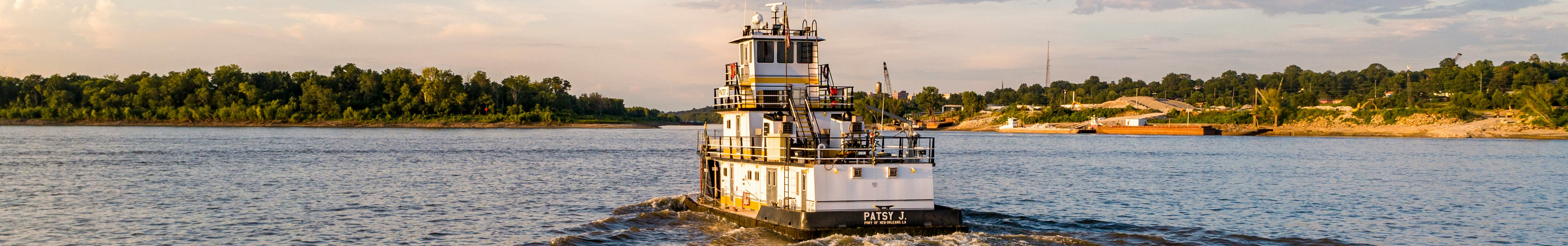 Tugboat on river