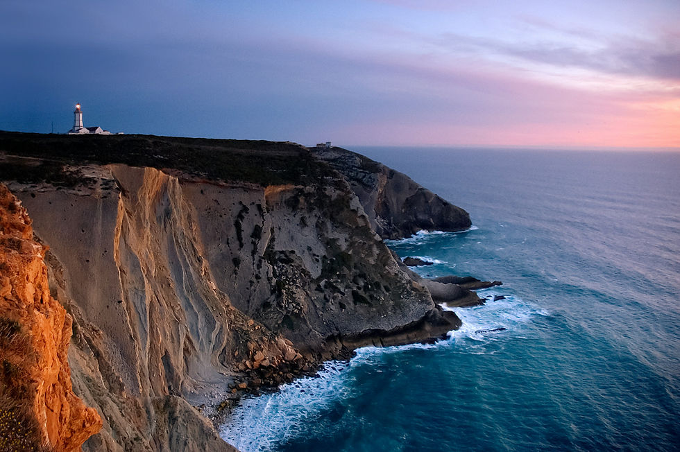 Cabo Espichel cliffs and lighthouse on a day trip from Lisbon.