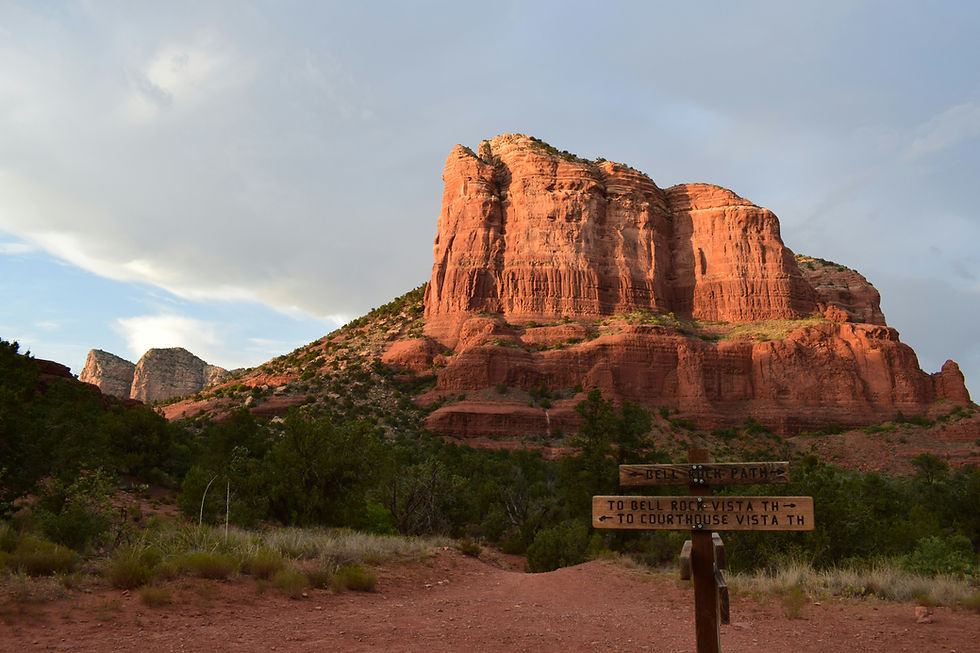 Sedona hiking trail and mountain