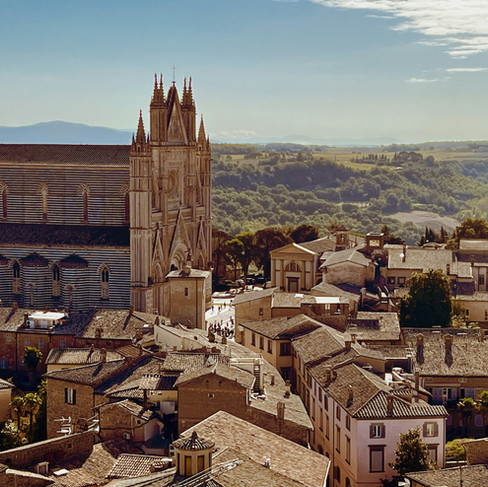 Orvieto duomo from above