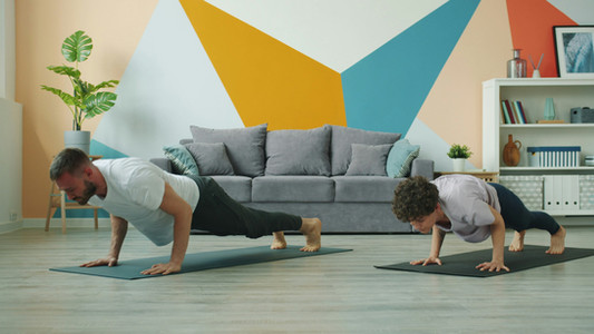 Men's Health - Father & Son working out