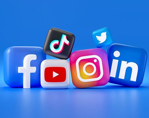 Collection of popular social media app icons, symbolizing social media account management and strategy