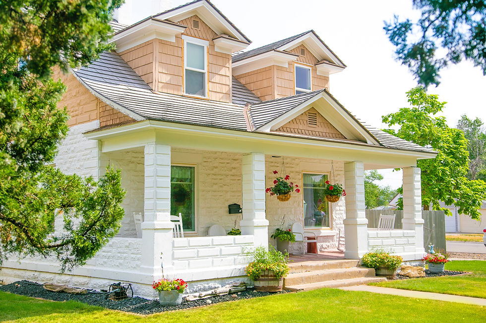 Front porch of a single-family home
