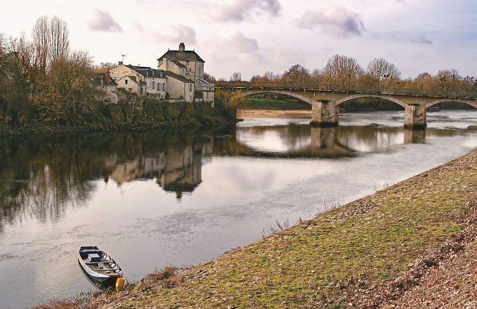 Chinon, on the bank of the river Vienne.
