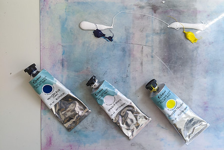 Mono printing on paper and Sketchbook Cover. Printmaking Workshop.