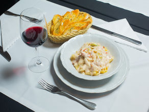 wine and pasta