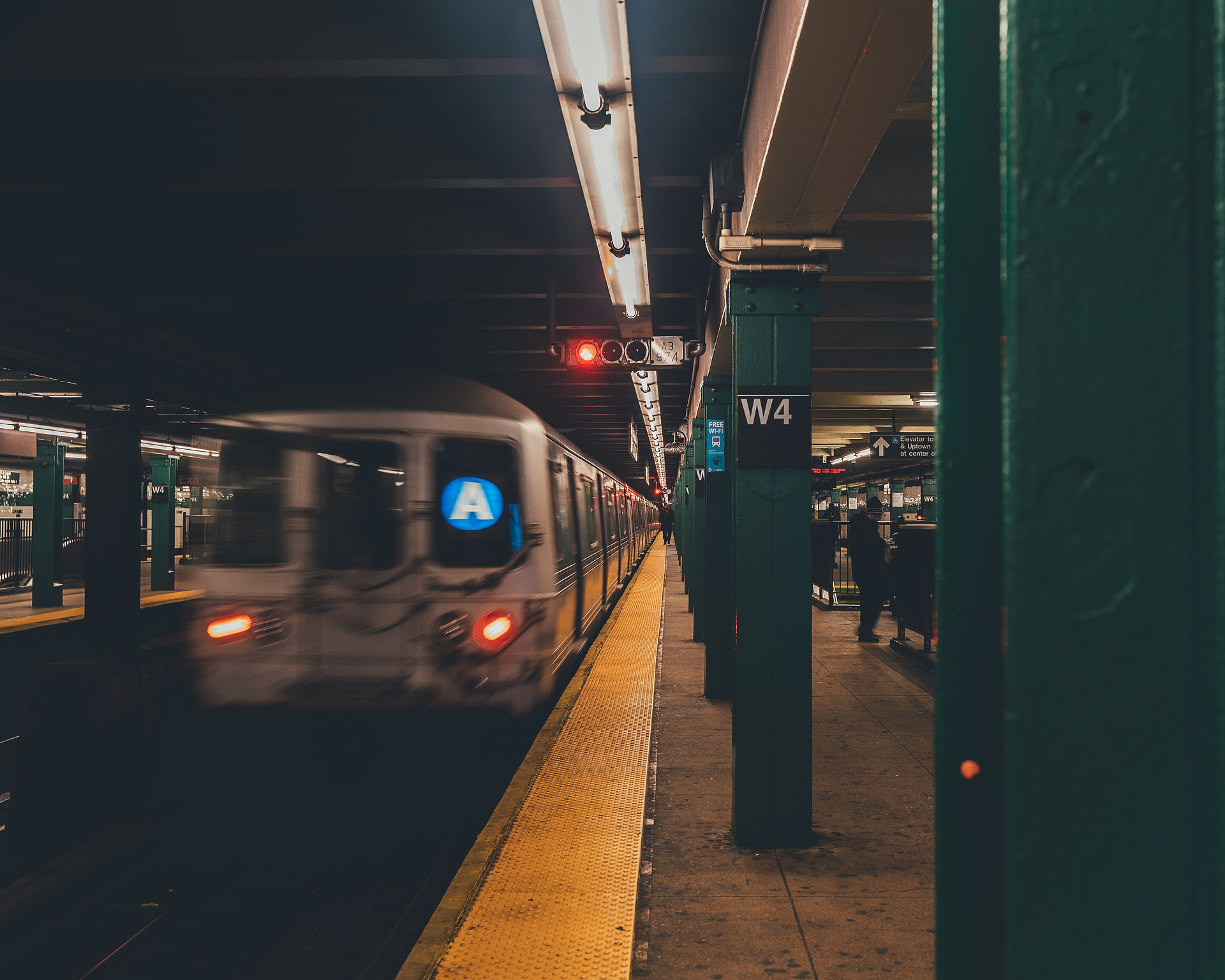 The A train leaving West 4th Street