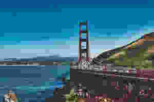 A picture of the Golden Bridge, SF