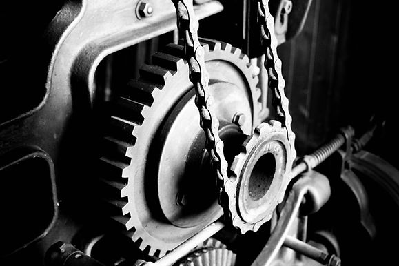Machine gears turning
