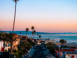 los angeles with beach background