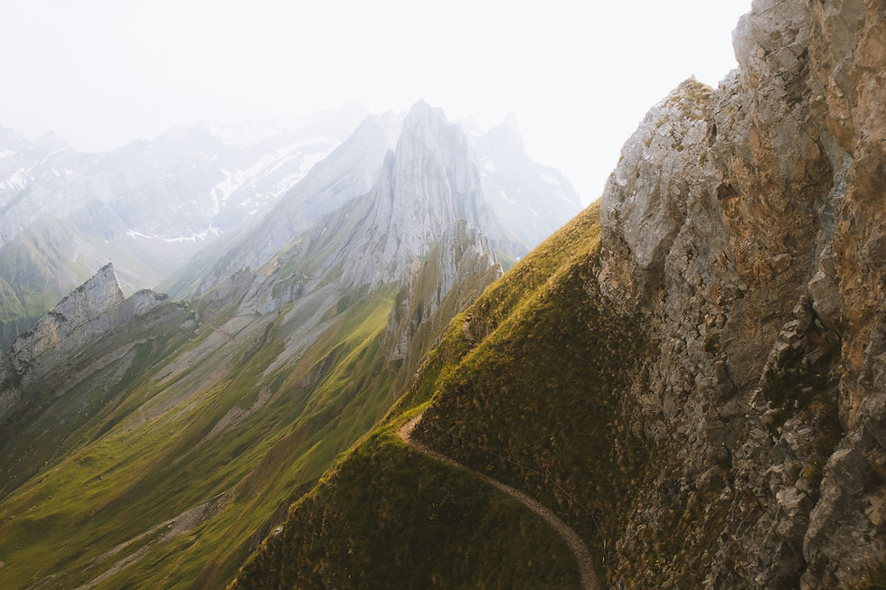 path winding on the mountaintop