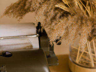 typewriter and notes