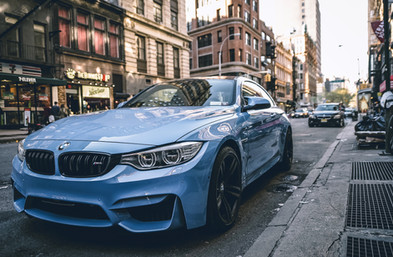 Tinted Blue BMW
