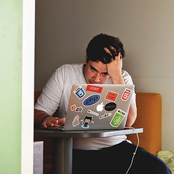 student struggling to focus