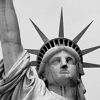 The Statue of Liberty from the neck up