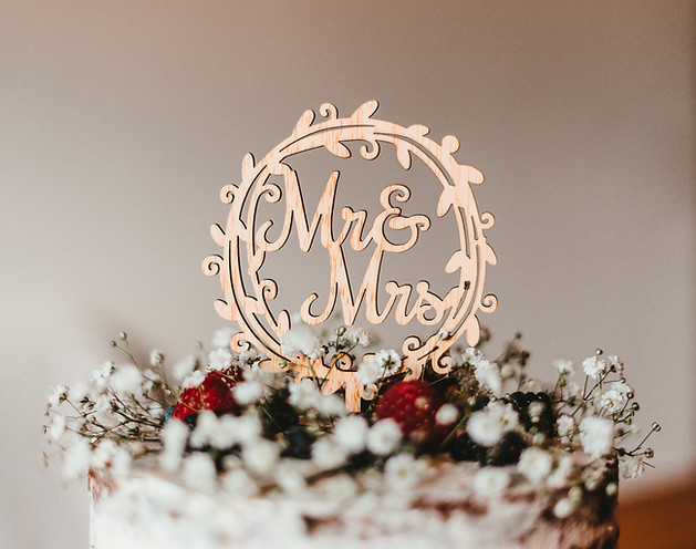 Topper cake Mr & Mrs