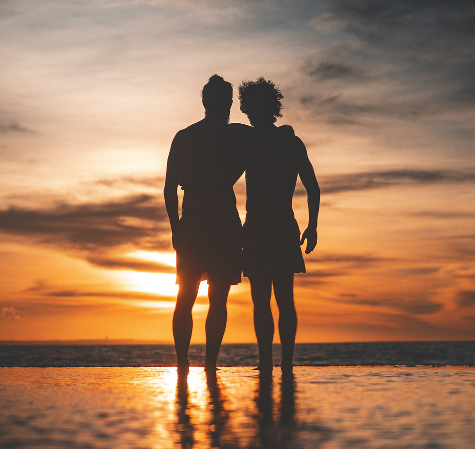 Men Sunset Beach